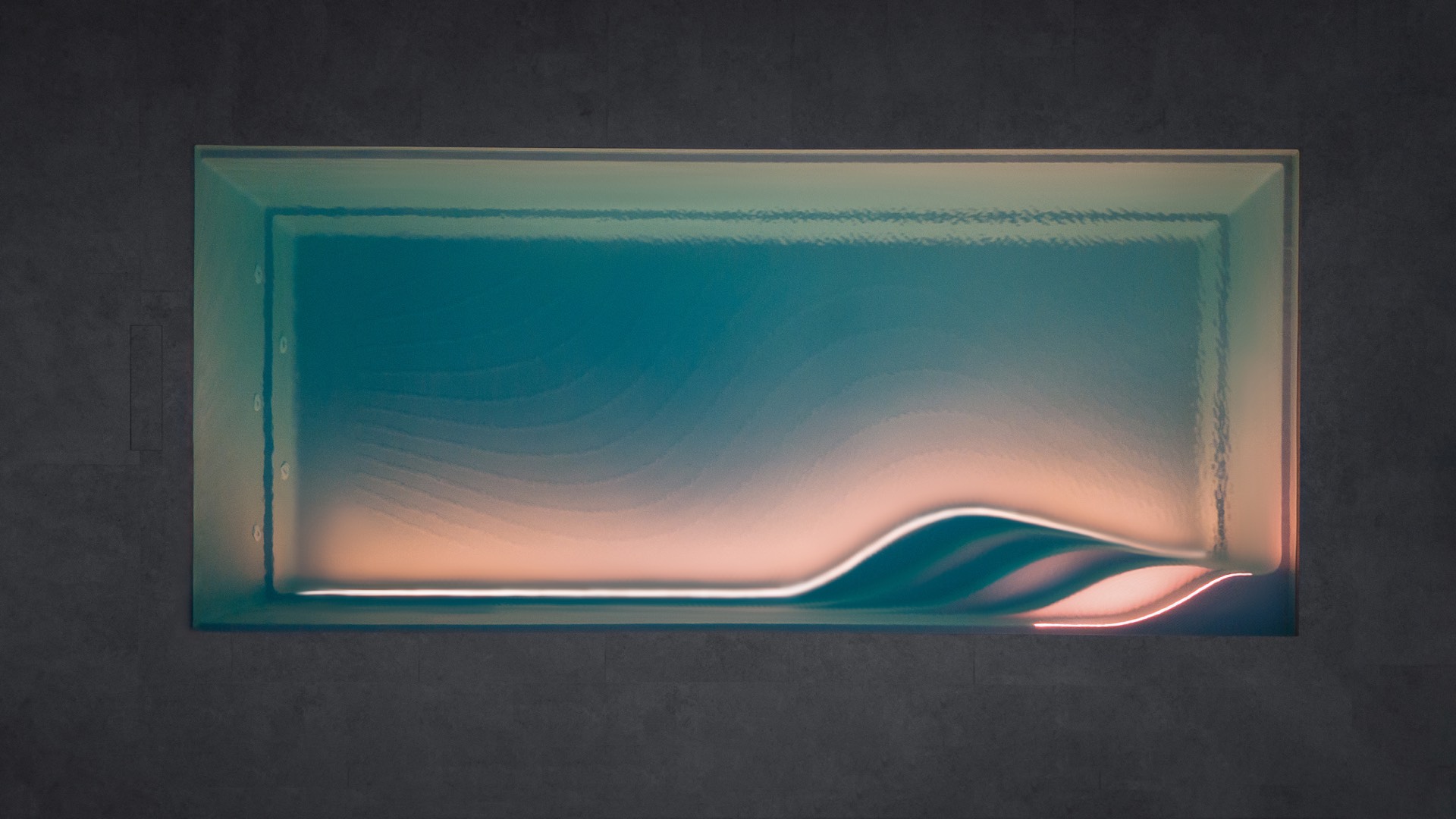 WaterRows Keramikpool bei Nacht